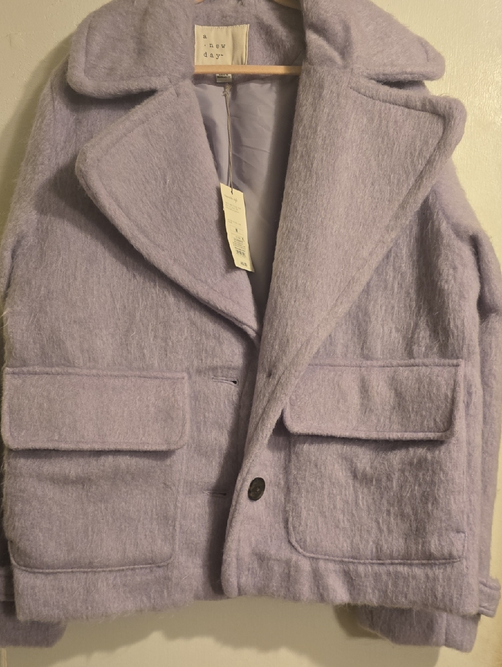 a new day Lavender Plush Wool-Blend Jacket